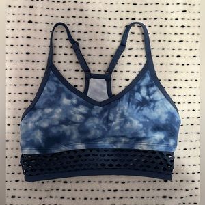 VICTORIA SECRET PINK SPORTS BRA BLUE TYE DYE